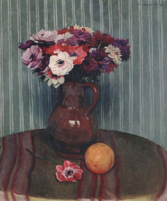 Felix Vallotton Still life with Anemones and Orange